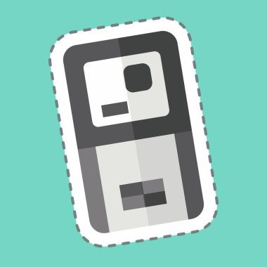 Çıkartma hattı lazer mesafe ölçer kesti. Ölçüm sembolüyle ilgili. Basit resimleme