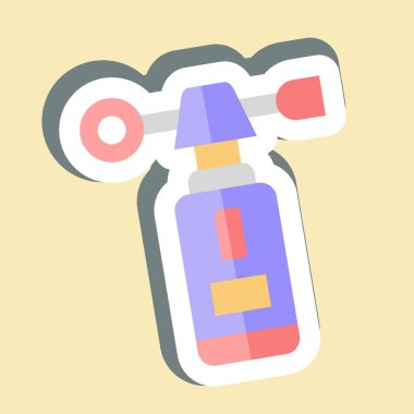 Çıkartma Rüzgâr Göstergesi. Ölçüm sembolüyle ilgili. Basit resimleme