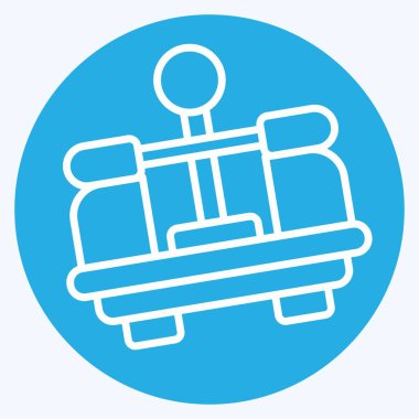 Simge Benç Merkezi. Ölçüm sembolüyle ilgili. Mavi gözlü. Basit resimleme