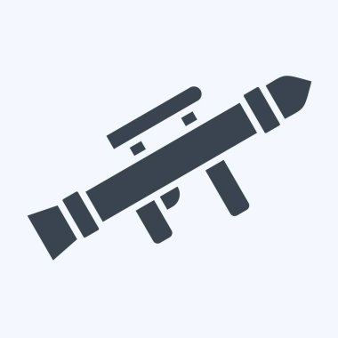 Icon Grenade Launcher. related to War Military symbol. glyph style. simple illustration clipart