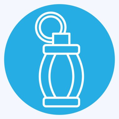 Simge El Bombası. Savaşın askeri sembolüyle ilgili. Mavi gözlü. Basit resimleme