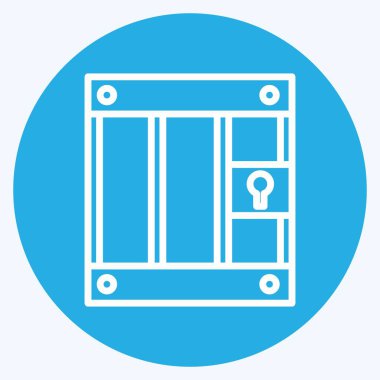 Simge Hapishanesi. Savaşın askeri sembolüyle ilgili. Mavi gözlü. Basit resimleme