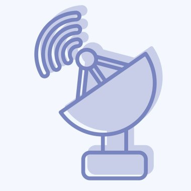 Simge uydusu. Savaşın askeri sembolüyle ilgili. İki ton stili. Basit resimleme