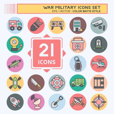 Icon Sabit Savaş Ordusu. Eğitim sembolüyle ilgili. renk arkadaşı stili. Basit resimleme