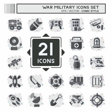 Icon Sabit Savaş Ordusu. Eğitim sembolüyle ilgili. Çizgi roman. Basit resimleme