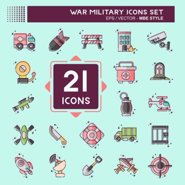 Icon Sabit Savaş Ordusu. Eğitim sembolüyle ilgili. MBE tarzı. Basit resimleme