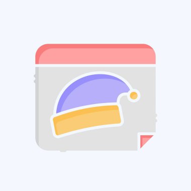 İkon Noel. Kış sembolüyle ilgili. Karalama stili. Basit resimleme