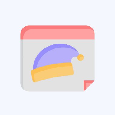 İkon Noel. Kış sembolüyle ilgili. Düz stil. Basit resimleme