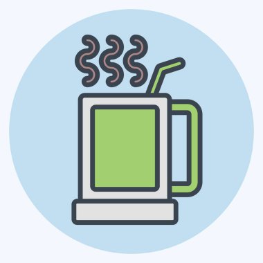 İkon Seksi Toddy. Kış sembolüyle ilgili. renk arkadaşı stili. Basit resimleme