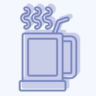 İkon Seksi Toddy. Kış sembolüyle ilgili. İki ton stili. Basit resimleme