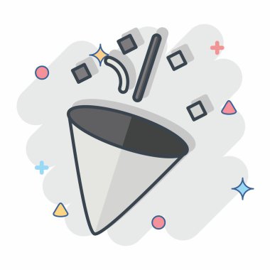 İkon Yeni Yıl. Kış sembolüyle ilgili. Çizgi roman. Basit resimleme