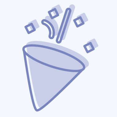 İkon Yeni Yıl. Kış sembolüyle ilgili. İki ton stili. Basit resimleme