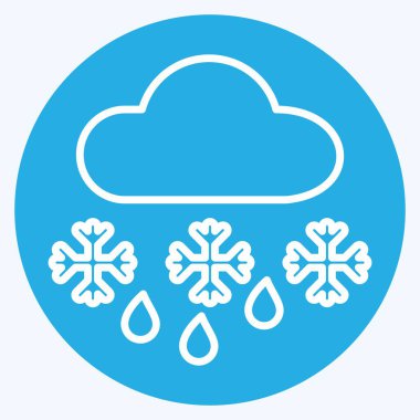 Kış sembolü ile ilgili Simge Kar 1. Mavi gözlü. Basit resimleme