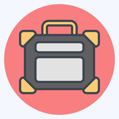 İkon Kış Tatili. Kış sembolüyle ilgili. renk arkadaşı stili. Basit resimleme