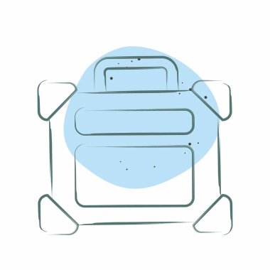 İkon Kış Tatili. Kış sembolüyle ilgili. Renkli Leke Biçimi. Basit resimleme