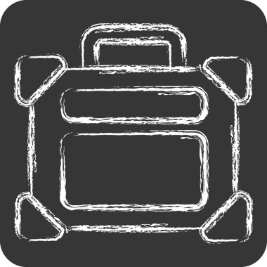 İkon Kış Tatili. Kış sembolüyle ilgili. Tebeşir stili. Basit resimleme