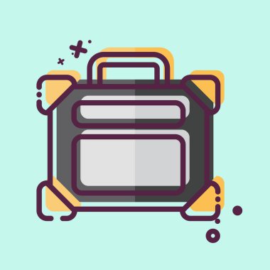 İkon Kış Tatili. Kış sembolüyle ilgili. MBE tarzı. Basit resimleme