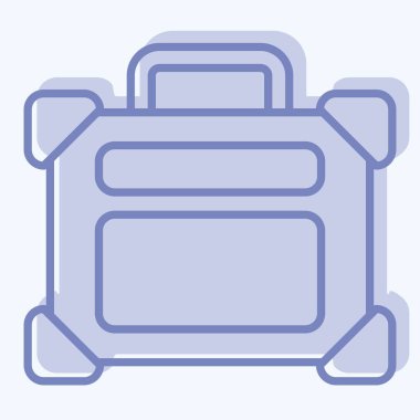 İkon Kış Tatili. Kış sembolüyle ilgili. İki ton stili. Basit resimleme