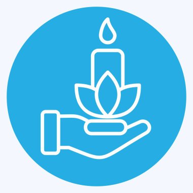 Simge Uyarıcı. Kış sembolüyle ilgili. Mavi gözlü. Basit resimleme