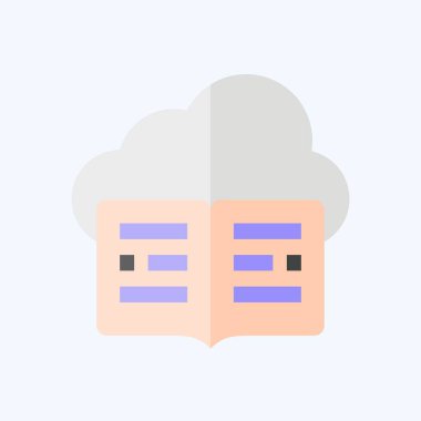 Simge Bulut Kütüphanesi. Teslimat sembolüyle ilgili. Düz stil. dizayn edilebilir