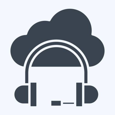 Simge Bulut Servisi. Teslimat sembolüyle ilgili. Kabartma tarzı. dizayn edilebilir