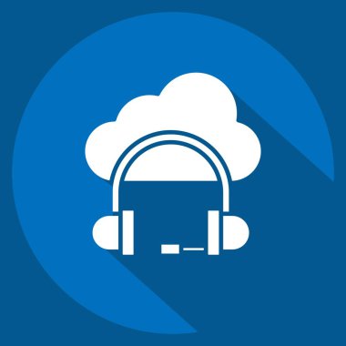 Simge Bulut Servisi. Teslimat sembolüyle ilgili. Uzun gölge tarzı. dizayn edilebilir