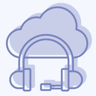 Simge Bulut Servisi. Teslimat sembolüyle ilgili. İki ton stili. dizayn edilebilir