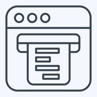 Simge Dijital Makbuzu. Teslimat sembolüyle ilgili. Sıra tarzı. dizayn edilebilir