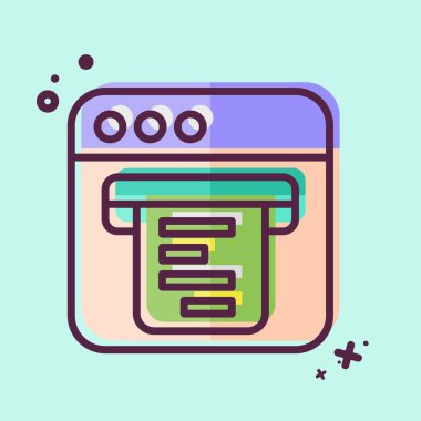 Simge Dijital Makbuzu. Teslimat sembolüyle ilgili. MBE tarzı. dizayn edilebilir