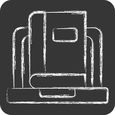 Simge Onlie Kitap Okuma. Teslimat sembolüyle ilgili. Tebeşir stili. dizayn edilebilir