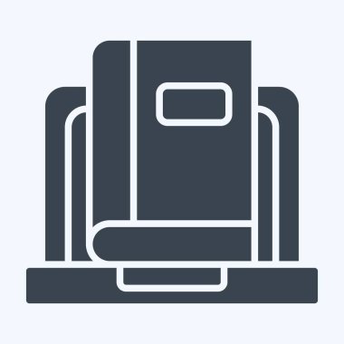 Simge Onlie Kitap Okuma. Teslimat sembolüyle ilgili. Kabartma tarzı. dizayn edilebilir