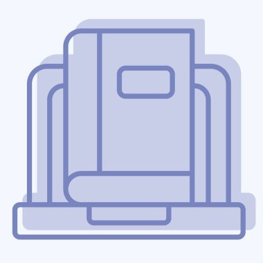 Simge Onlie Kitap Okuma. Teslimat sembolüyle ilgili. İki ton stili. dizayn edilebilir