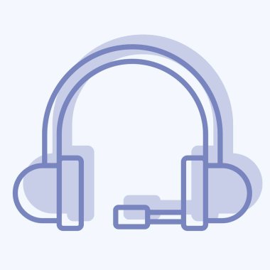 Simge çevrimiçi danışmanlık. Teslimat sembolüyle ilgili. İki ton stili. dizayn edilebilir