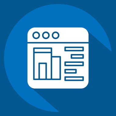 Icon Online Oteli. Teslimat sembolüyle ilgili. Uzun gölge tarzı. düzenlenebilir