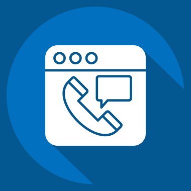 Icon Online Otel Rezervasyon. Teslimat sembolüyle ilgili. Uzun gölge tarzı. düzenlenebilir 1