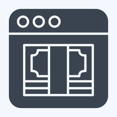 Simge Çevrimiçi Para. Teslimat sembolüyle ilgili. Kabartma tarzı. dizayn edilebilir