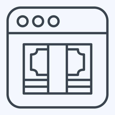 Simge Çevrimiçi Para. Teslimat sembolüyle ilgili. Sıra tarzı. dizayn edilebilir