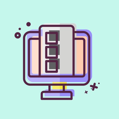 Simge Çevrimiçi Servisler. Teslimat sembolüyle ilgili. MBE tarzı. dizayn edilebilir