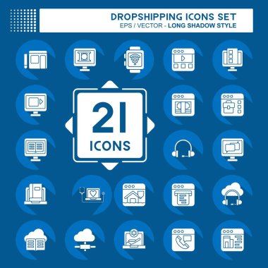 Simge Bırakma Nakliyesi. Eğitim sembolüyle ilgili. Uzun gölge tarzı. dizayn edilebilir