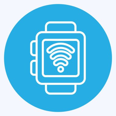 Simge Akıllı Saati. Teslimat sembolüyle ilgili. Mavi gözlü. dizayn edilebilir