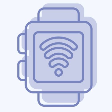 Simge Akıllı Saati. Teslimat sembolüyle ilgili. İki ton stili. dizayn edilebilir