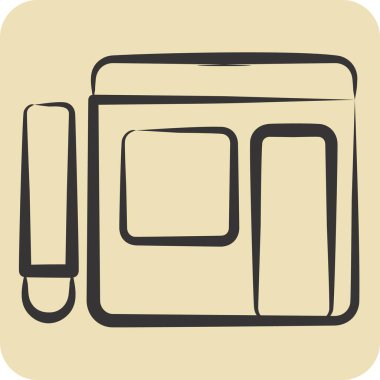 Simge Yazma Günlüğü. Teslimat sembolüyle ilgili. El çizimi tarzı. dizayn edilebilir