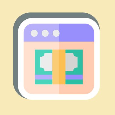 Etiket Çevrimiçi Para Teslimat sembolüyle ilgili. dizayn edilebilir