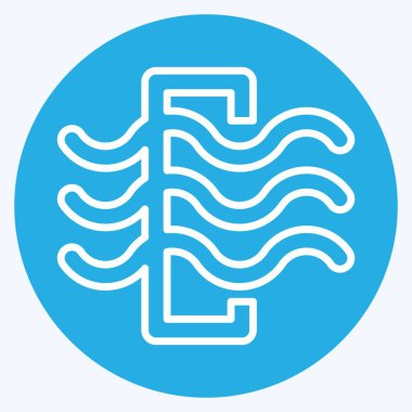 Simge Hava Filtresi. Hava sembolüyle ilgili. Mavi gözlü. Basit tasarım düzenlenebilir