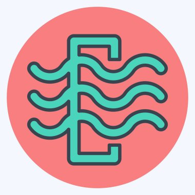 Simge Hava Filtresi. Hava sembolüyle ilgili. renk arkadaşı stili. Basit tasarım düzenlenebilir