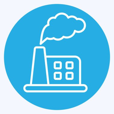 Simge Hava Kirliliği. Hava sembolüyle ilgili. Mavi gözlü. Basit tasarım düzenlenebilir