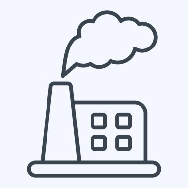 Simge Hava Kirliliği. Hava sembolüyle ilgili. Sıra tarzı. Basit tasarım düzenlenebilir