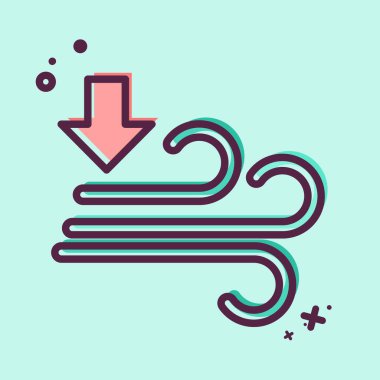 Simge Hava Basıncı. Hava sembolüyle ilgili. MBE tarzı. Basit tasarım düzenlenebilir