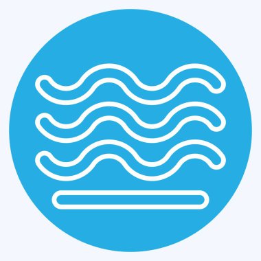 Simge Havası. Hava sembolüyle ilgili. Mavi gözlü. Basit tasarım düzenlenebilir