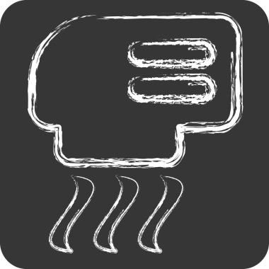 Simge El Kurutma. Hava sembolüyle ilgili. Tebeşir stili. Basit tasarım düzenlenebilir